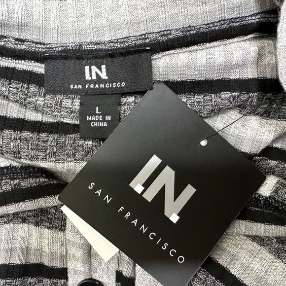 I.N. San Francisco Striped Y2K Bodycon Dress - Size Large - Picture 7 of 7